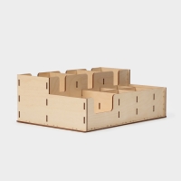 Подставка - органайзер деревянный барный Доляна, под стаканы, крышки, трубочки, салфетки, 40&times;25&times;15 см