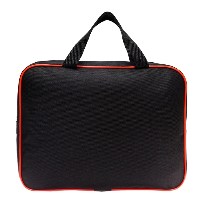 Папка для труда А4 на молнии текстиль 70мм 350 х 270 унив, черная/оранжевый &laquo;1 сентября&raquo;