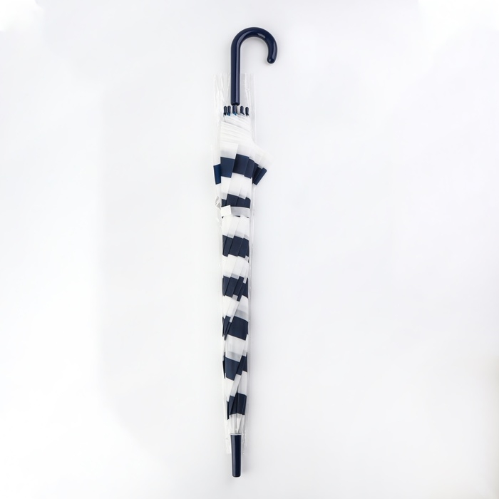 Зонт - трость полуавтоматический &laquo;Полосы&raquo;, 8 спиц, R = 45/55 см, D = 110 см, цвет МИКС