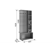 Прихожая "Бери" 800х350х1826, Дуб крафт золотой/Белое дерево