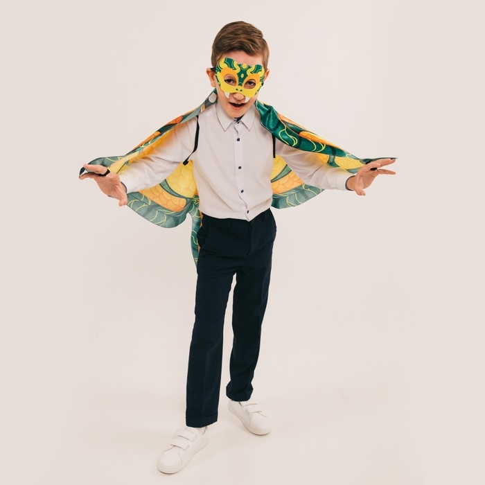 Карнавальная маска &laquo;Прикольная змейка&raquo;, цвет зелёный