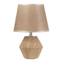 Настольная лампа "Амандин" E14 40Вт бежево-коричневый 23х23х35 см RISALUX