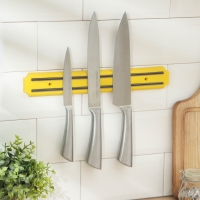 Держатель для ножей магнитный Доляна &laquo;Цветная линия&raquo;, 33 см, цвет жёлтый