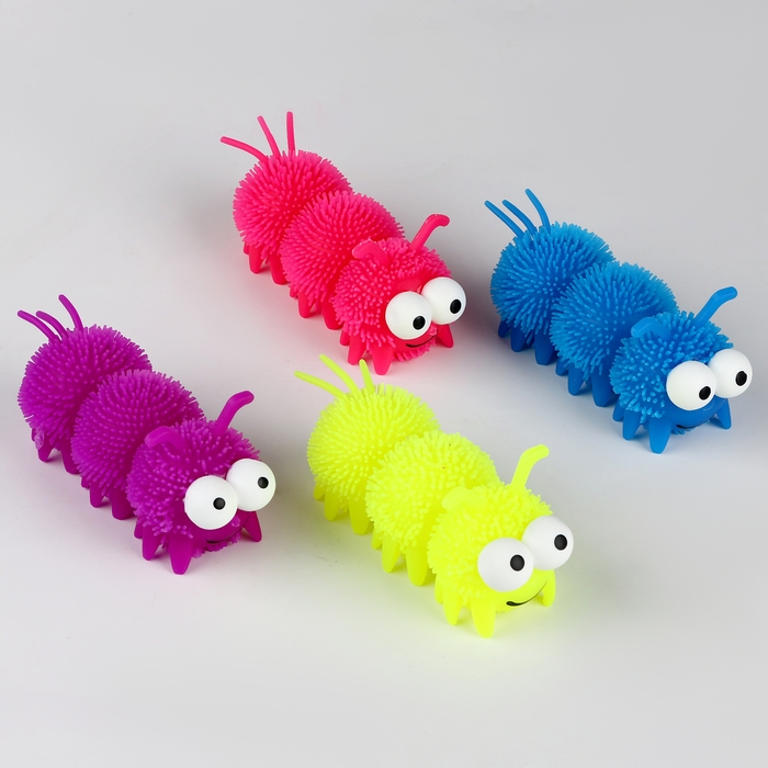 Мяч детский резиновый ёжка световой «Гусеница», цвета МИКС , в шоубоксе Мяч детский резиновый ёжка световой «Гусеница», цвета МИКС , в шоубоксе