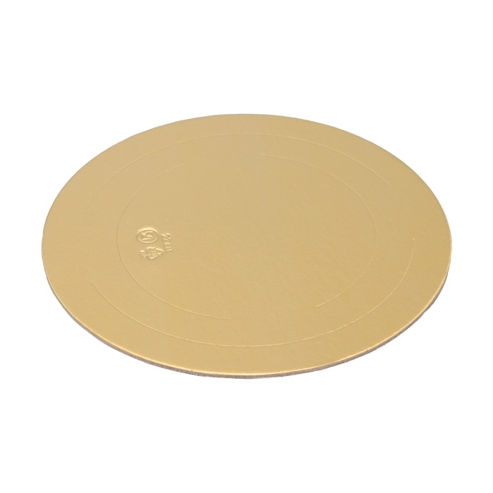Подложка усиленная, 22 см, золото, 2,5 мм, набор 5 шт.