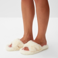 Тапочки женские с открытым носом размер 39, цвет молочный Тапочки женские с открытым носом размер 39, цвет молочный