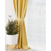 Штора портьерная &laquo;Этель&raquo; 200х250, цвет жёлтый, блэкаут