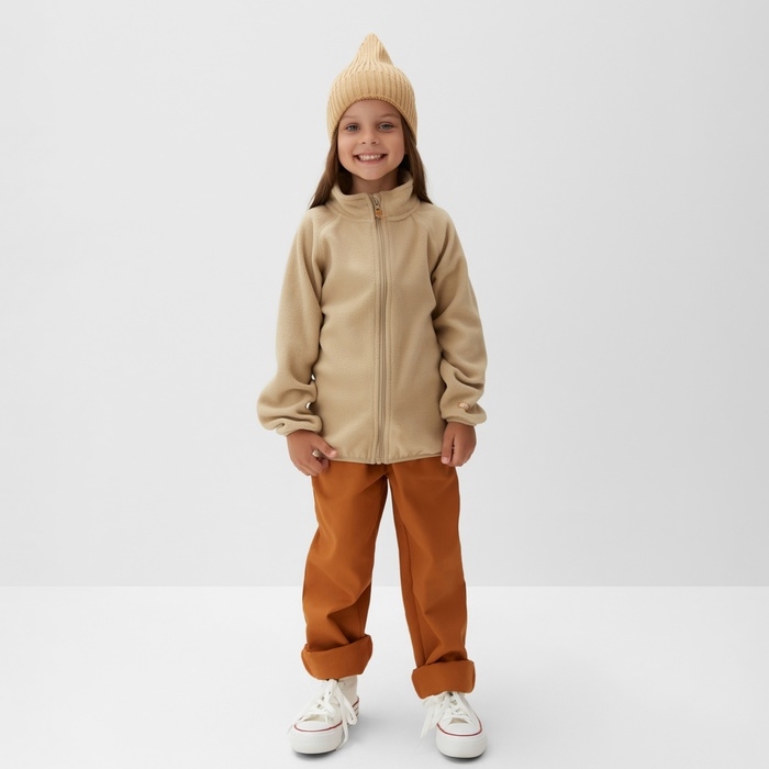 Детская кофта на молнии KAFTAN, цв. беж, р 34 (122-128)