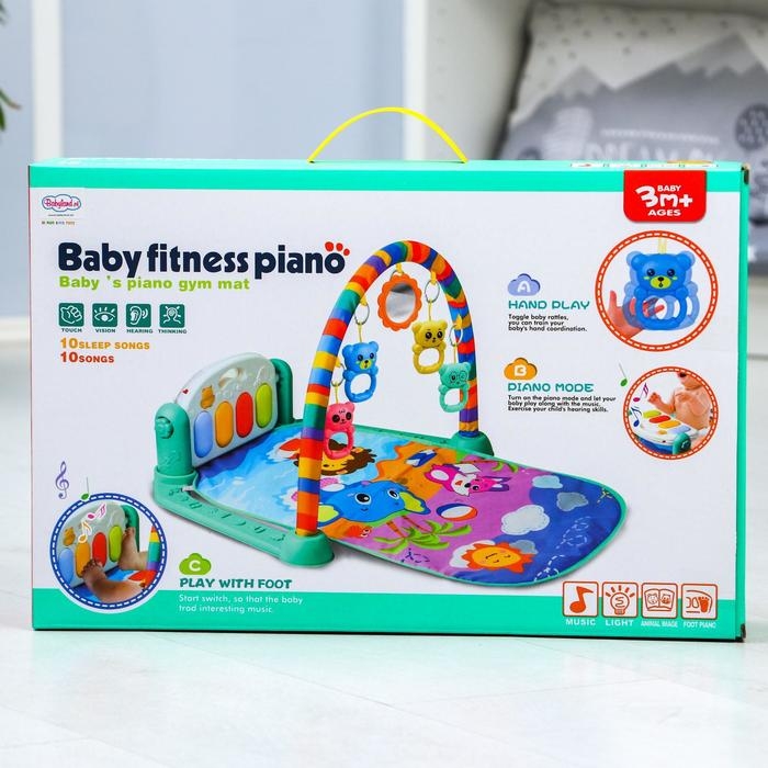 Развивающий музыкальный коврик &laquo;Пляж&raquo;, 73x48 см.