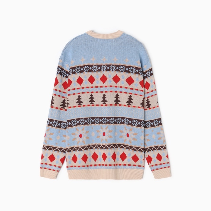 Новый год. Джемпер вязаный детский KAFTAN Scandinavia размер 32 (110-116 см), голубой