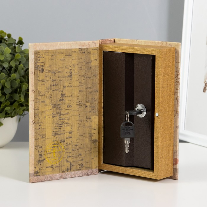 Сейф-книга дерево "Париж. Эйфелева башня. Бабочки" кожзам 21х13х5 см