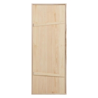 Дверной блок для бани, 180×70см, из сосны, на клиньях, массив, "Добропаровъ" Дверной блок для бани, 180×70см, из сосны, на клиньях, массив, "Добропаровъ"