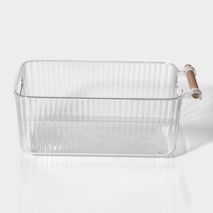 Контейнер для хранения с ручкой LaDо́m &laquo;Кристалл&raquo;, 31,5&times;16,5&times;11,5 см, цвет прозрачный
