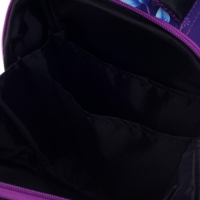 Рюкзак каркасный школьный 38 х 30 х 16 см, эргономичная спинка, Stavia "Тильда", голубой/сиреневый/серый