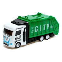 Набор грузовиков «Мусоровоз», инерция, 2 машины, баки Набор грузовиков «Мусоровоз», инерция, 2 машины, баки