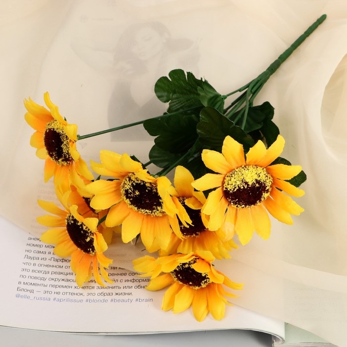 Букет Букет "Радужный подсолнух" 30 см d-7 см