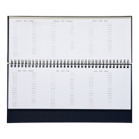 Планинг датированный 2024 года, 294 х 142 мм, 64 листа, на гребне, Attomex.Lancaster, твёрдая обложка балакрон, блок 70 г/м2, синий Планинг датированный 2024 года, 294 х 142 мм, 64 листа, на гребне, Attomex.Lancaster, твёрдая обложка балакрон, блок 70 г/м2, синий