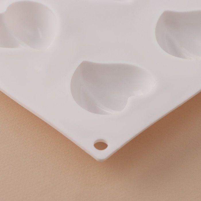 Форма для муссовых десертов и выпечки «Рандеву», 30×14,4×2 см, 8 ячеек (4,9×4,4 см), цвет белый Форма для муссовых десертов и выпечки «Рандеву», 30×14,4×2 см, 8 ячеек (4,9×4,4 см), цвет белый