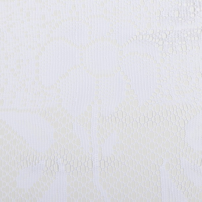 Тюль на кухню без шторной ленты, 170х160 см, цвет белый, 100% полиэстер