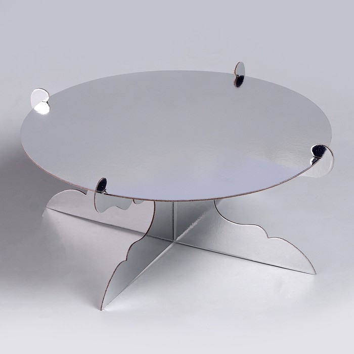 Подставка для пирожных, цвет серебряный