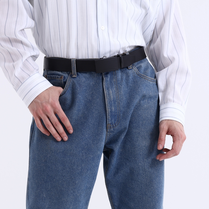 Ремень мужской, ширина 4 см, автомат, пряжка металл, цвет чёрный Ремень мужской, ширина 4 см, автомат, пряжка металл, цвет чёрный