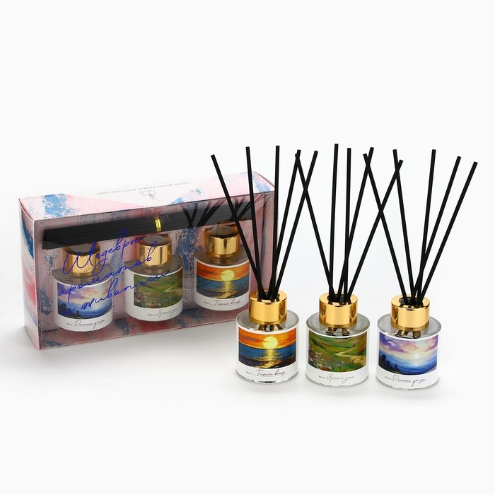 Диффузор ароматический палочки, ароматизатор для дома &laquo;Аромадиффузор: Природа&raquo;, 3 шт., 50 мл.
