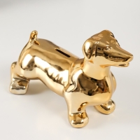 Копилка керамика "Такса золотая" 24,510,5х16,5 см Копилка керамика "Такса золотая" 24,510,5х16,5 см