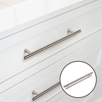 Ручка-рейлинг ТУНДРА BISTRO, d=12 мм, м/о 224 мм, цвет сатиновый никель Ручка-рейлинг ТУНДРА BISTRO, d=12 мм, м/о 224 мм, цвет сатиновый никель