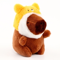 Мягкая игрушка «Капибара», в шапочке котика, 13 см Мягкая игрушка «Капибара», в шапочке котика, 13 см