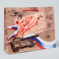 Пакет подарочный ламинированный, упаковка, &laquo;Танки&raquo;, ML 25 х 21 х 8 см