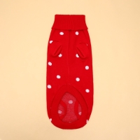 Свитер "Горошек", размер 12 (ДС 28-31, ОГ 32-40, ОШ 20-24 см), красный