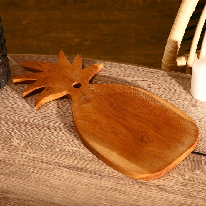 Доска разделочная Доска разделочная "Ананас" 45х20х2 см, тиковое дерево