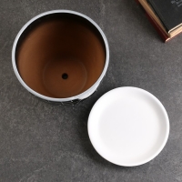 Набор горшков цветочных 4 шт. Иллюзия черный 0,4 / 1 / 2,5 / 5 л Набор горшков цветочных 4 шт. Иллюзия черный 0,4 / 1 / 2,5 / 5 л