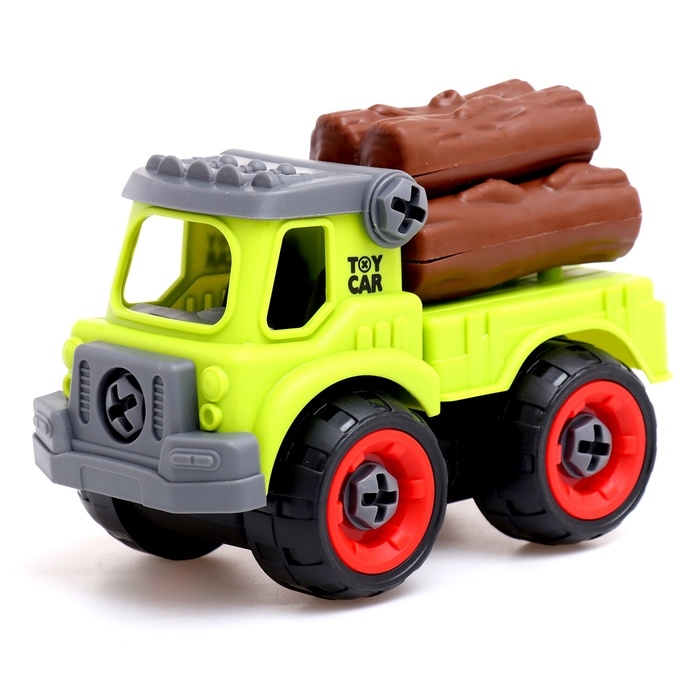 Конструктор винтовой &laquo;Лесовоз&raquo;, с отвёрткой, 28 деталей