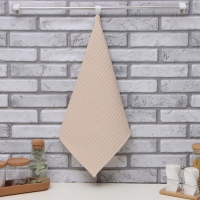 Полотенце "Доляна" цв. бежевый 35х60 см, 100% хл., крупная вафля 220 г/м2 Полотенце "Доляна" цв. бежевый 35х60 см, 100% хл., крупная вафля 220 г/м2