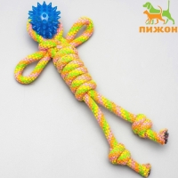 Игрушка канатная "Человечек" с мячиком, 75 г, до 24 см, микс цветов Игрушка канатная "Человечек" с мячиком, 75 г, до 24 см, микс цветов