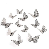 Набор топперов «Бабочки», 12 штук, цвет чёрный Набор топперов «Бабочки», 12 штук, цвет чёрный