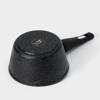 Ковш &laquo;Гранит black&raquo; Induction Pro, 1,7л, стеклянная крышка, съёмная ручка, цвет чёрный