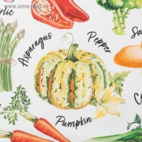 Полотенце кухонное "Веган" 40х73 см, 100% хлопок, саржа 190 гр/м2 Полотенце кухонное "Веган" 40х73 см, 100% хлопок, саржа 190 гр/м2