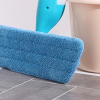 Швабра для мытья пола с распылителем и щёткой Доляна, насадка из микрофибры 41&times;14 см, стальная ручка 120 см, цвет МИКС