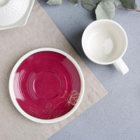 Кофейная пара из керамики &laquo;Милой бабушке&raquo;, 140 мл, цвет белый