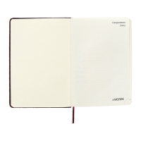 Ежедневник недатированный A5 136 листов кожзам deVENTE. Clair, твердая обложка с поролоном, перфорация, ляссе, блок 70, бордовый Ежедневник недатированный A5 136 листов кожзам deVENTE. Clair, твердая обложка с поролоном, перфорация, ляссе, блок 70, бордовый