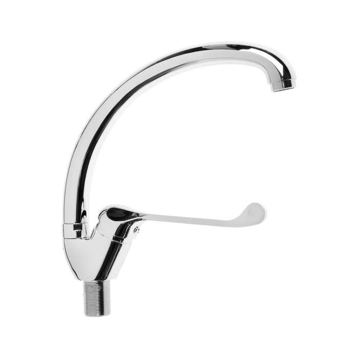 Смеситель для кухни Смеситель для кухни "ЦС-СМ" СТ300834, однорычажный, длина излива 220 мм, хирургический, хром