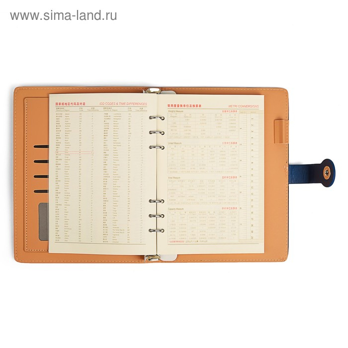 Органайзер на кольцах "Классика" А5, 96 листов в линейку, с ремешком, МИКС