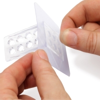 Полкодержатель с клейкой поверхностью ТУНДРА, прозрачный, набор 8 шт.