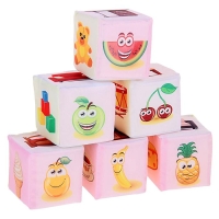 Набор мягких кубиков &laquo;Предметы&raquo;, цвет МИКС