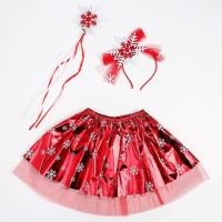 Карнавальный набор &laquo;Снежинки&raquo;, 3 предмета: ободок, юбка, жезл