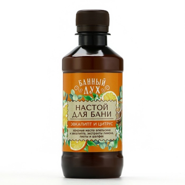Настой для бани «Эвкалипт и цитрус», 250 мл, аромат эвкалипта и цитруса, БАННЫЙ ДУХ Настой для бани «Эвкалипт и цитрус», 250 мл, аромат эвкалипта и цитруса, БАННЫЙ ДУХ