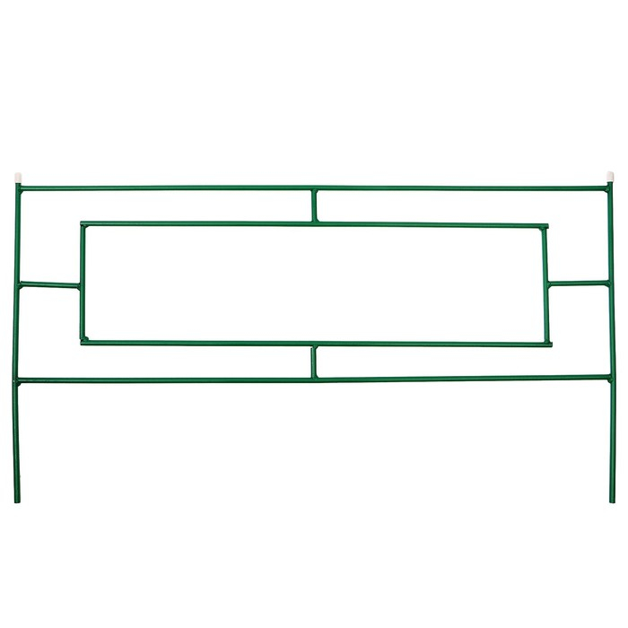 Ограждение декоративное, 55 &times; 500 см, 5 секций, металл, зелёное, &laquo;Газонный&raquo;