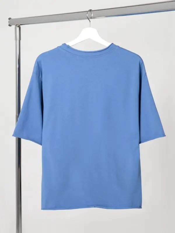 Футболка оверсайз Vozduh 2.0, синяя, размер XS/S